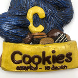 Painted Plaster Chalkware 1970s Cookie Monster Wall Hanging!