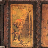 Exceptional Antique British Tramp Art Bank Box