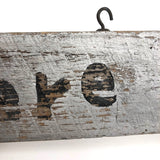 "Park There" Old Black on Silver Hand-painted Wooden Arrow Sign