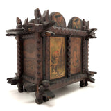 Exceptional Antique British Tramp Art Bank Box