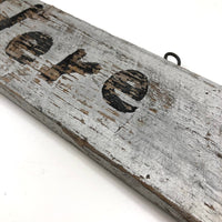 "Park There" Old Black on Silver Hand-painted Wooden Arrow Sign