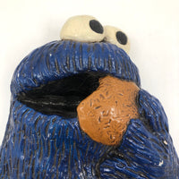 Painted Plaster Chalkware 1970s Cookie Monster Wall Hanging!