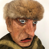 Handmade Cloth and Papier Mache Russian Man Hand Puppet