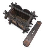 Exceptional Antique British Tramp Art Bank Box