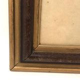 Eagle Carrying Rabbit, Antique Ink and Watercolor Drawing, Framed