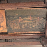 Exceptional Antique British Tramp Art Bank Box