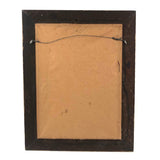 Eagle Carrying Rabbit, Antique Ink and Watercolor Drawing, Framed