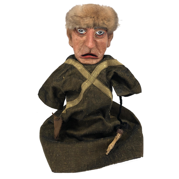 Handmade Cloth and Papier Mache Russian Man Hand Puppet