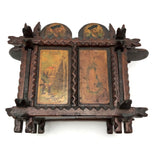 Exceptional Antique British Tramp Art Bank Box