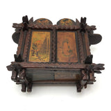 Exceptional Antique British Tramp Art Bank Box