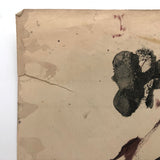 John D's Fantastic Expressionistic Black Cat Painting on Paper