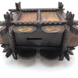 Exceptional Antique British Tramp Art Bank Box