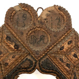 Ornate Chip Carved Antique Tramp Art Frame, 1914-16