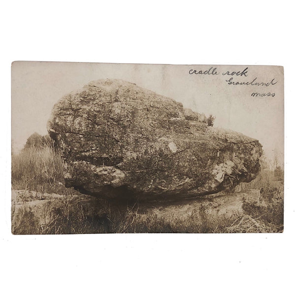 Cradle Rock, Groveland MA Real Photo Postcard