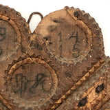 Ornate Chip Carved Antique Tramp Art Frame, 1914-16