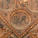 Ornate Chip Carved Antique Tramp Art Frame, 1914-16