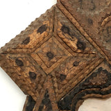 Ornate Chip Carved Antique Tramp Art Frame, 1914-16