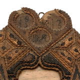Ornate Chip Carved Antique Tramp Art Frame, 1914-16