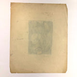 Abstract Mid-Century Colored Pencil and Graphite Drawing Signed Beata