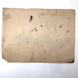 John D's Fantastic Expressionistic Black Cat Painting on Paper
