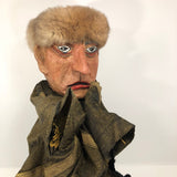 Handmade Cloth and Papier Mache Russian Man Hand Puppet