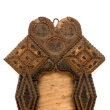 Ornate Chip Carved Antique Tramp Art Frame, 1914-16