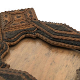 Ornate Chip Carved Antique Tramp Art Frame, 1914-16