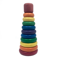 Playskool Rainbow Wooden Stacking Toy, c.1969