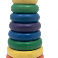 Playskool Rainbow Wooden Stacking Toy, c.1969