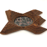 Sculptural Antique Chip Carved Tramp Art Frame, Seven Layers