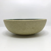 Stunning Green Art Pottery Bowl with Abstract Decoration