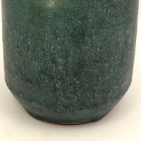Chunky Matte Green Glazed Stoneware Jar