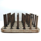 Gridded Wooden Spool Holder from Old Mill