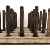 Gridded Wooden Spool Holder from Old Mill