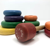 Playskool Rainbow Wooden Stacking Toy, c.1969