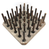 Gridded Wooden Spool Holder from Old Mill