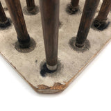 Gridded Wooden Spool Holder from Old Mill