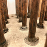 Gridded Wooden Spool Holder from Old Mill