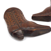 Beautifully Carved Treen Cowboy Boots!