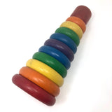 Playskool Rainbow Wooden Stacking Toy, c.1969