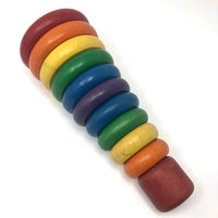 Playskool Rainbow Wooden Stacking Toy, c.1969