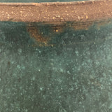 Chunky Matte Green Glazed Stoneware Jar