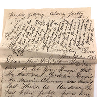 Two 1880s Blair Family  Letters and Envelopes with Scrawls and Little Drawings