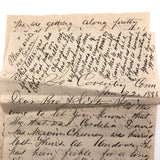 Two 1880s Blair Family  Letters and Envelopes with Scrawls and Little Drawings