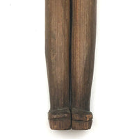 Wonderful Tall Primitively Carved Woman with Nailed on Arms