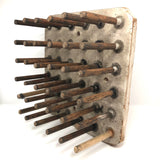 Gridded Wooden Spool Holder from Old Mill