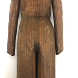 Wonderful Tall Primitively Carved Woman with Nailed on Arms