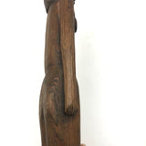 Wonderful Tall Primitively Carved Woman with Nailed on Arms