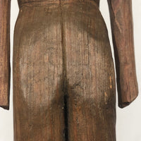 Wonderful Tall Primitively Carved Woman with Nailed on Arms