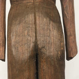 Wonderful Tall Primitively Carved Woman with Nailed on Arms